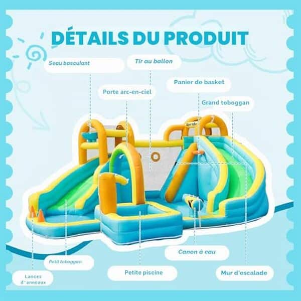 Découvrez notre test complet du château gonflable sportBob avec toboggan double : performances, avantages et conseils pour bien le choisir.