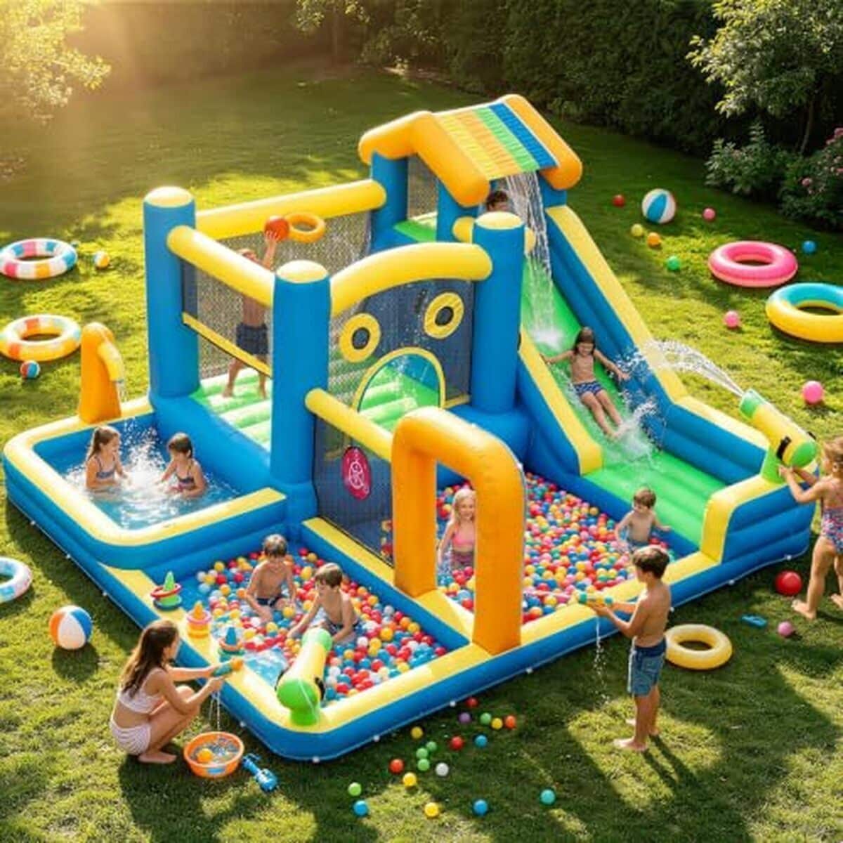Test : château gonflable AONESY avec toboggan et plus