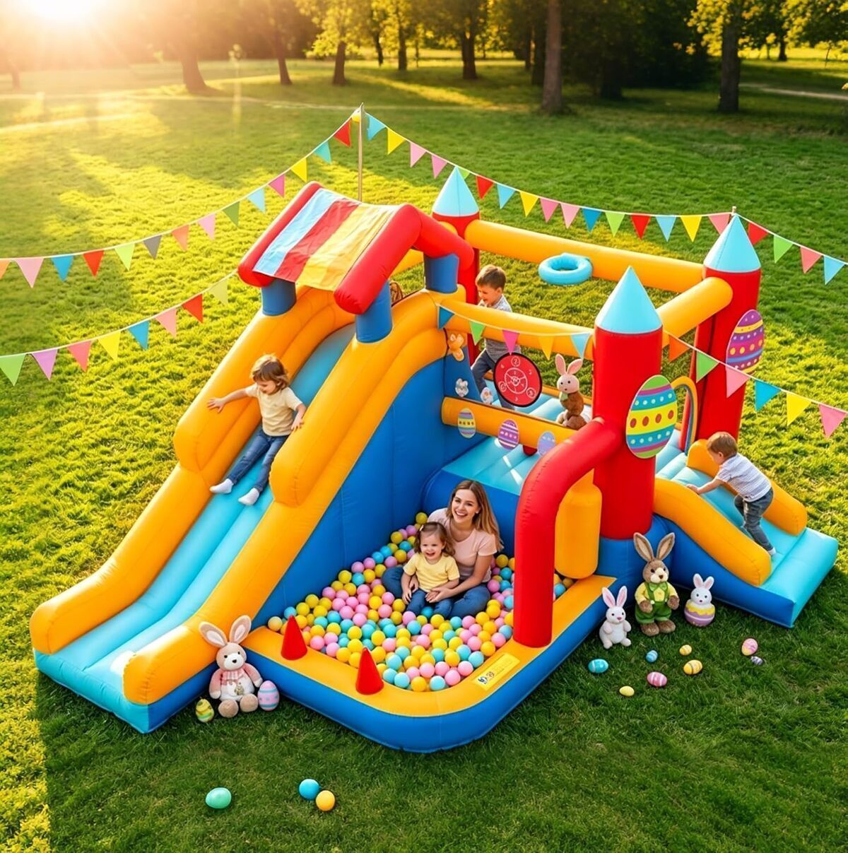 Test chateau gonflable FOOING 9 en 1 pour enfants