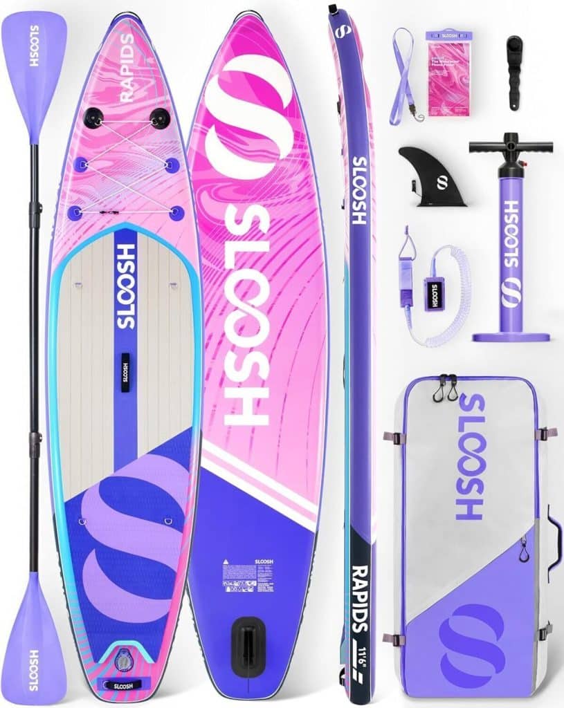 Test de la planche paddle gonflable SLOOSH 11'6" en fuchsia