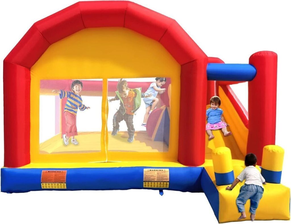 Test du château gonflable Ballsea XXL avec trampoline et toboggan