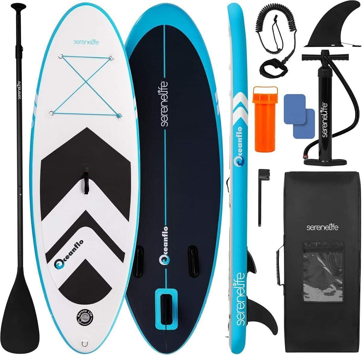 Test du paddle gonflable enfant SereneLife 236 cm : stabilité et kit complet