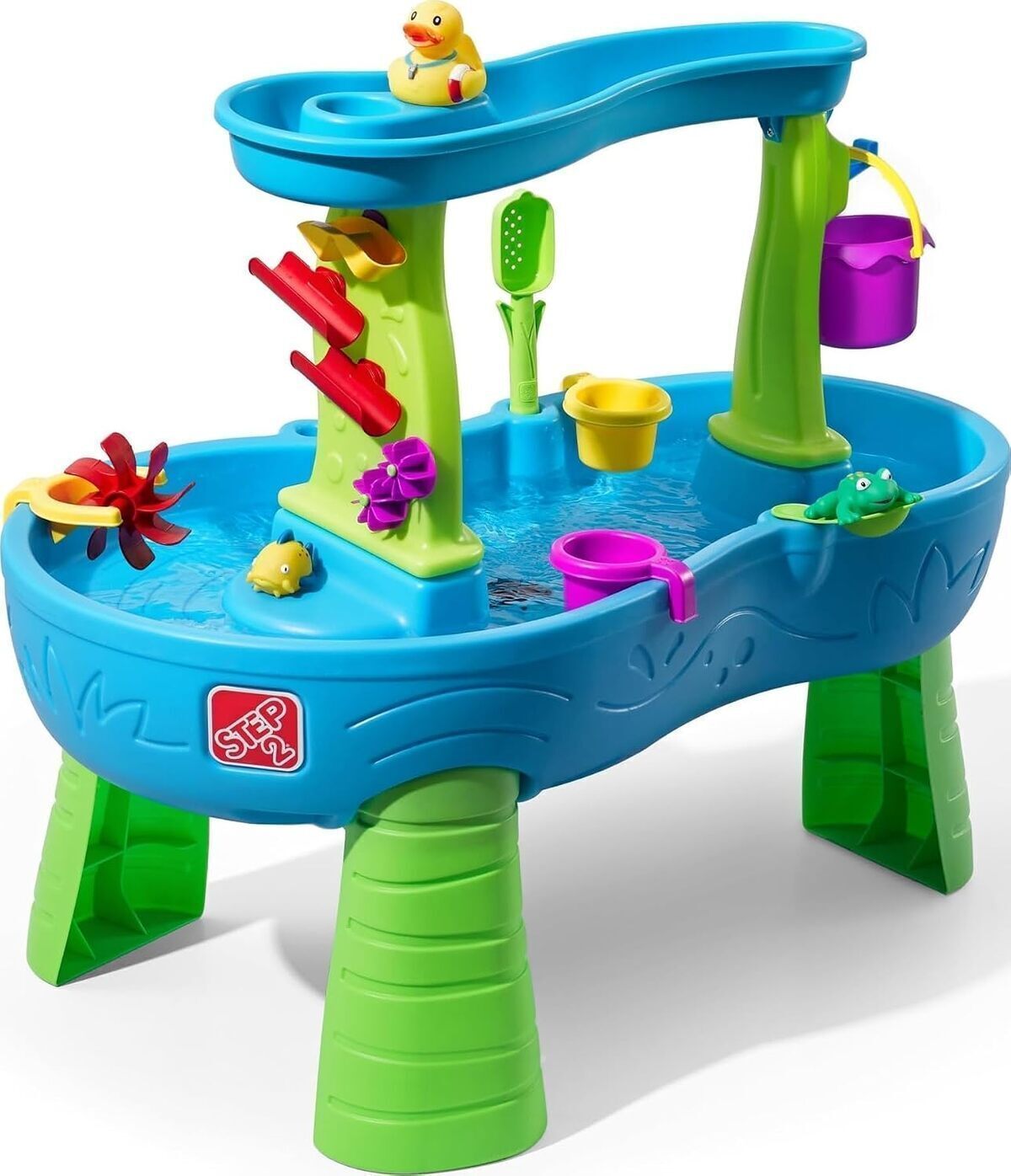Test Step2 rain shower : table d'eau avec 13 accessoires pour le jardin