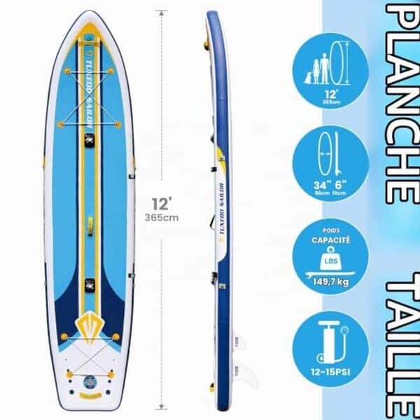 Découvrez notre test complet du paddle gonflable Tuxedo Sailor modèle fishing blue : caractéristiques, avantages et verdict pour bien choisir votre sup.