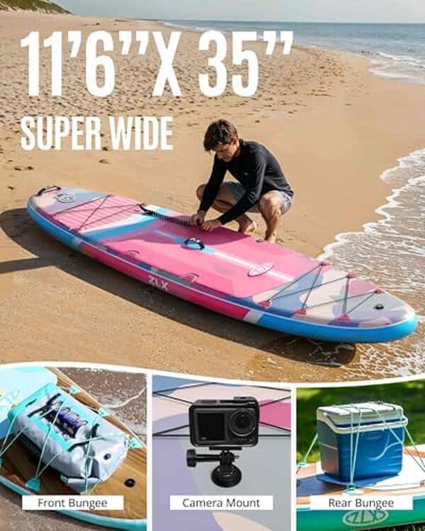 Découvrez notre test complet du paddle gonflable ZLX 350 : une planche stable, durable et livrée avec des accessoires premium. Idéal pour débuter ou progresser.
