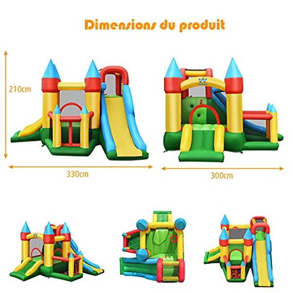 Découvrez notre test complet du château gonflable Costway avec toboggans intégrés et souffleur. Avis, caractéristiques et performances pour choisir le meilleur modèle.