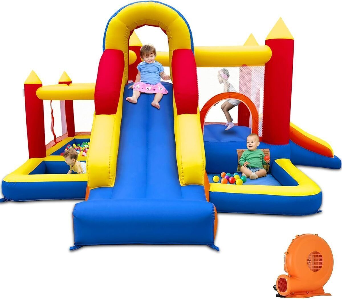 Test du château gonflable XXL Ballsea avec ventilateur