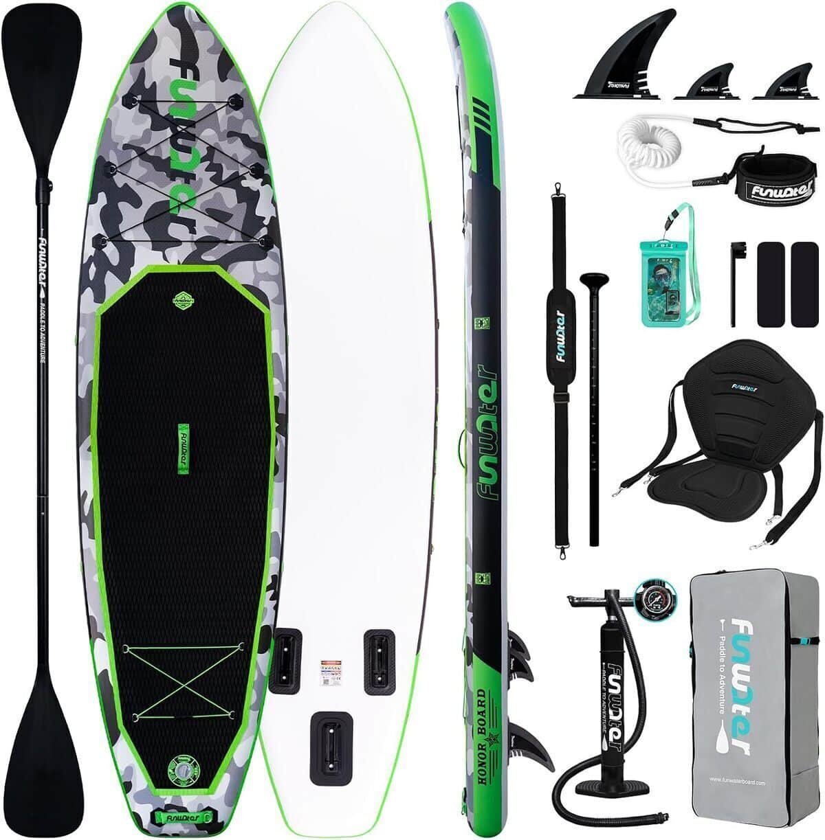 Test : funWater planche à pagaie gonflable ultra légère complète