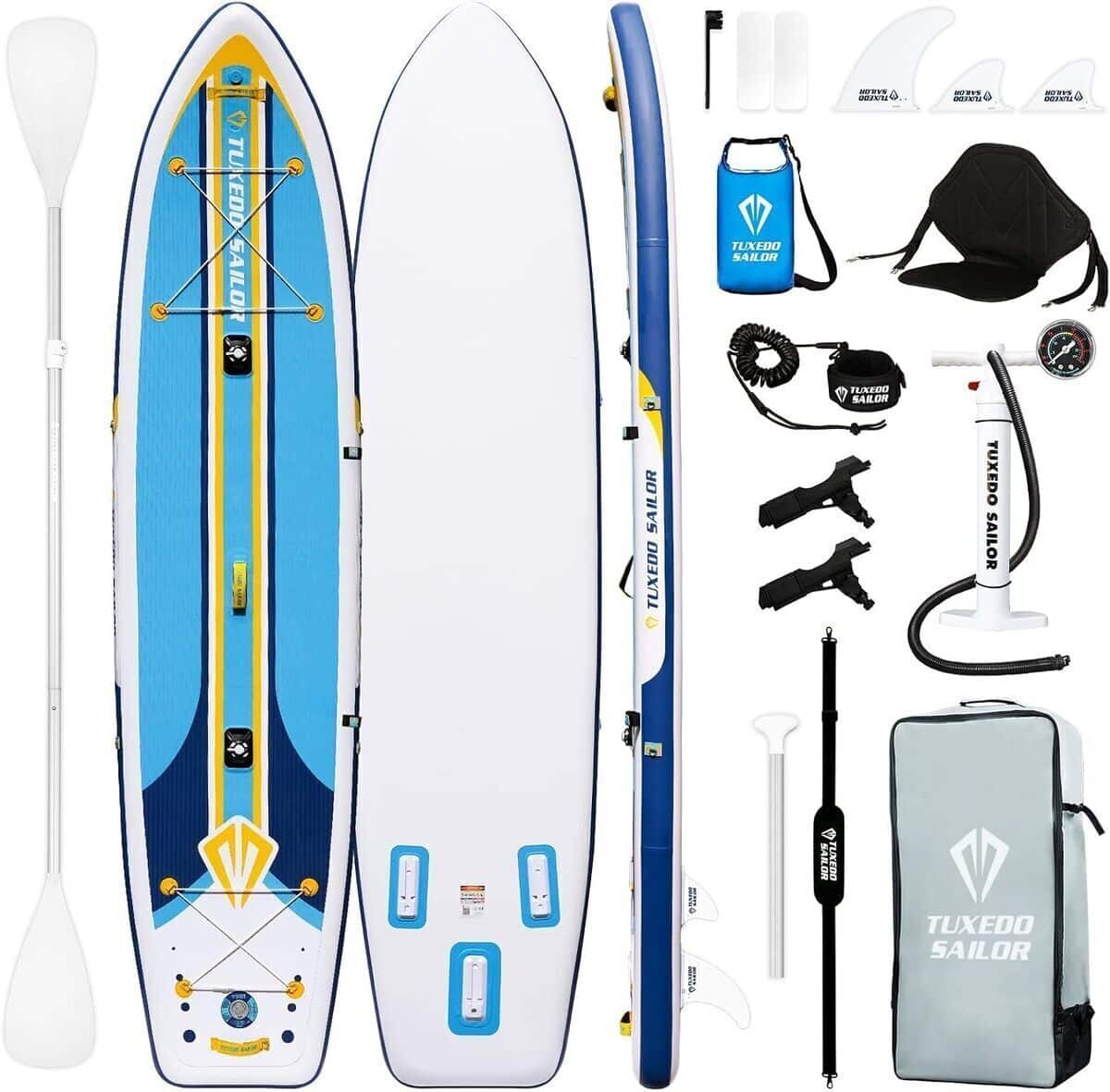 Test : paddle gonflable Tuxedo Sailor modèle fishing blue