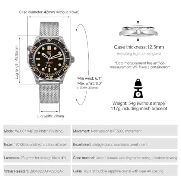 Découvrez notre test détaillé de la montre de plongée watchdives WD007 en titane 42 mm : performances, fiabilité et design pour les plongeurs exigeants. 