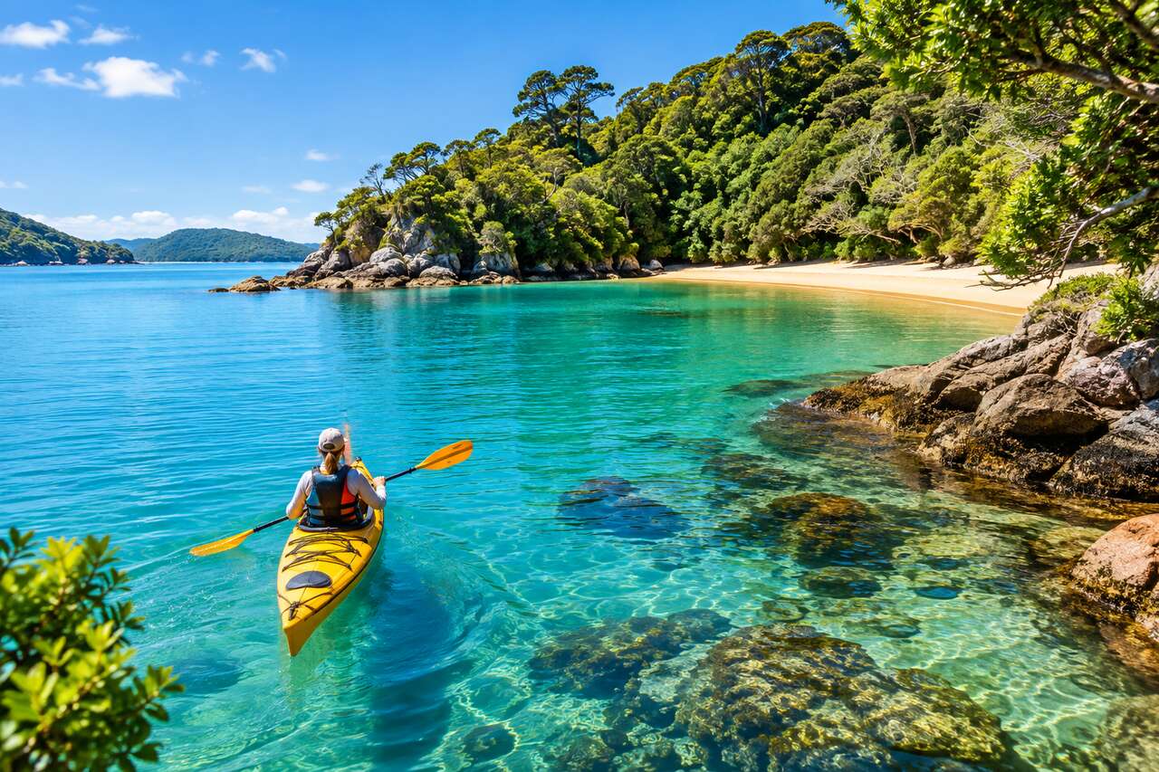 Les secrets cachés de l'Abel Tasman : une exploration au fil de l'eau en kayak