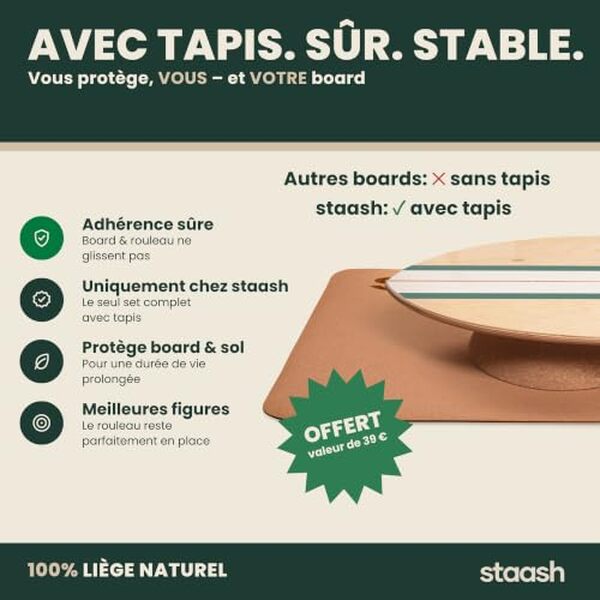 Découvrez notre test complet de la planche d'équilibre STAASH® en bois pour le fitness et le yoga. Caractéristiques, avantages et conseils d'utilisation pour améliorer votre équilibre et votre stabilité. 