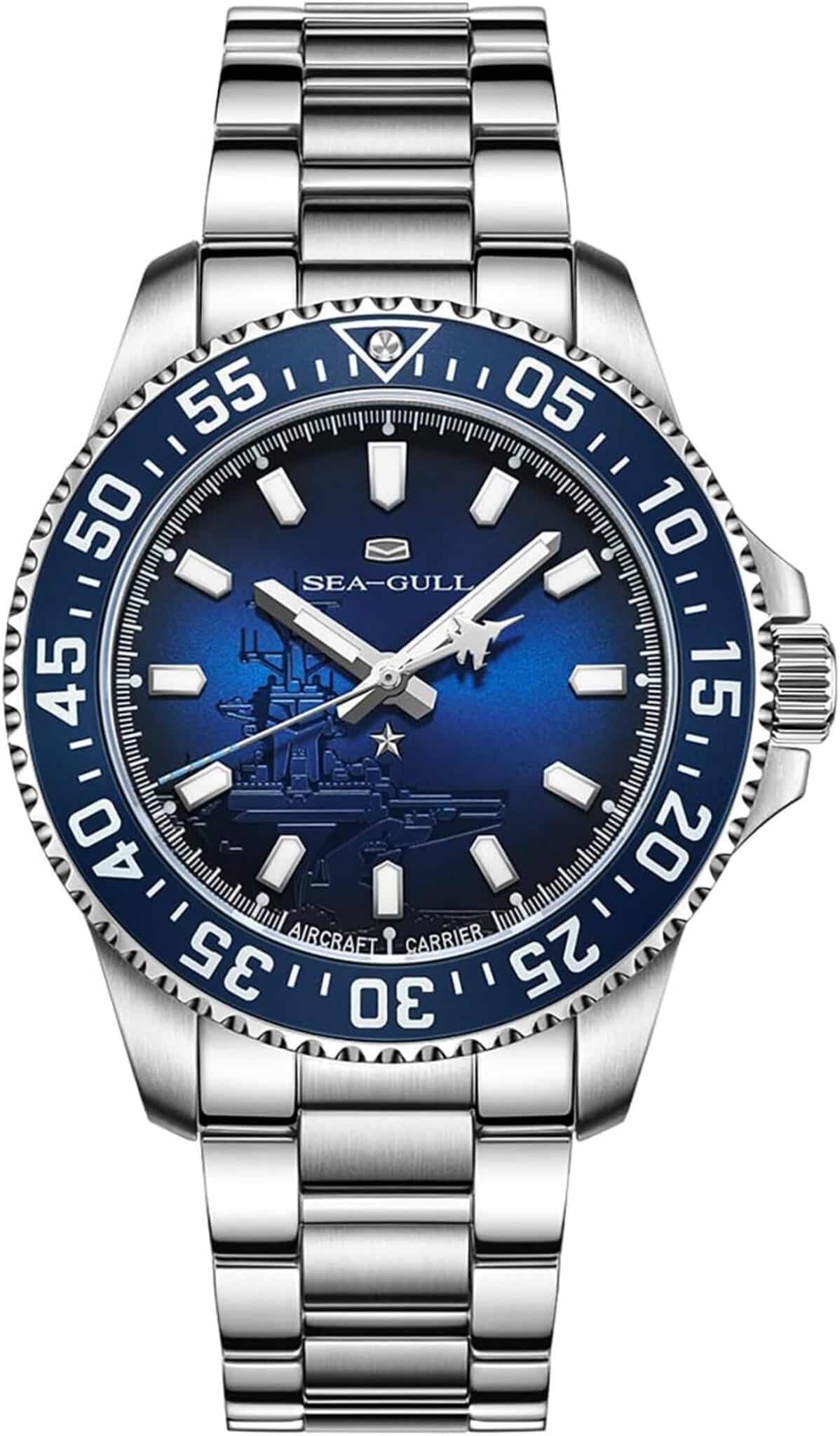 Test de la montre mécanique SEA-Gull Ocean Series Dive 1083 bleue