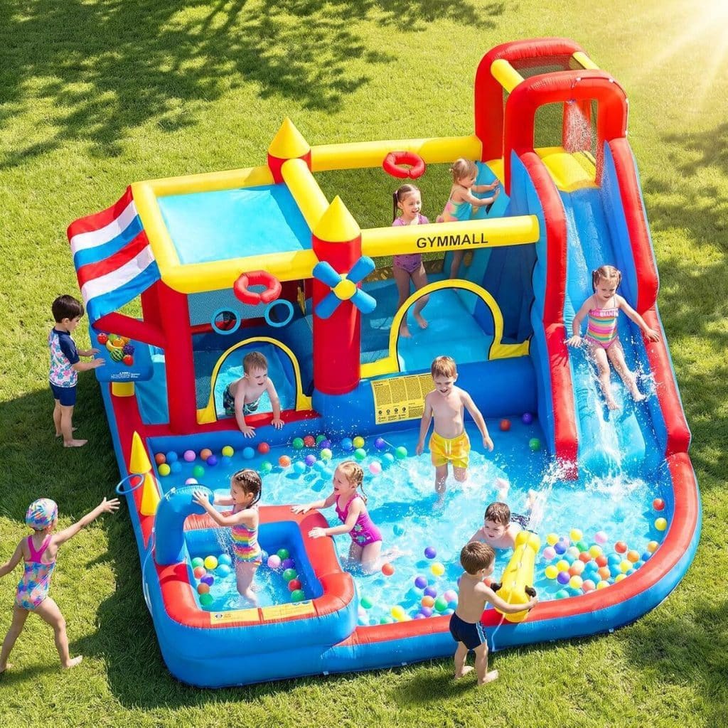 Test du château gonflable GYMMALL 10-en-1 : un univers de jeu complet pour enfants