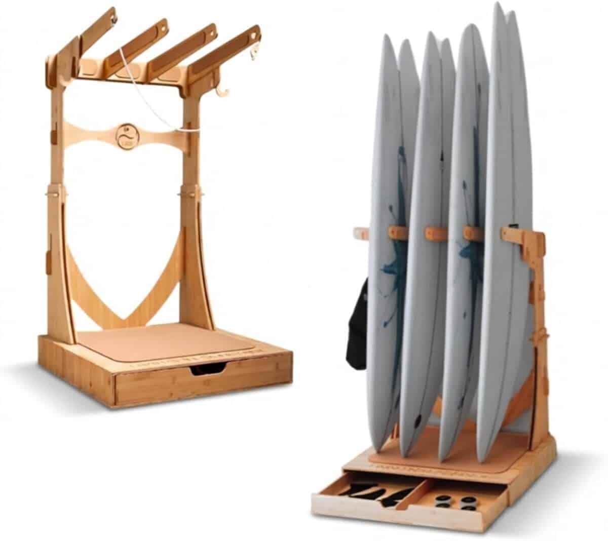 Test du support LISS Spirit Rack : rangement vertical pour planches de surf et plus